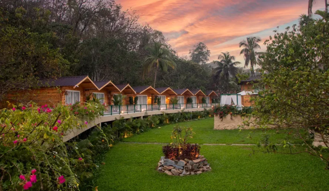 Dandeli riverside resort and forest view